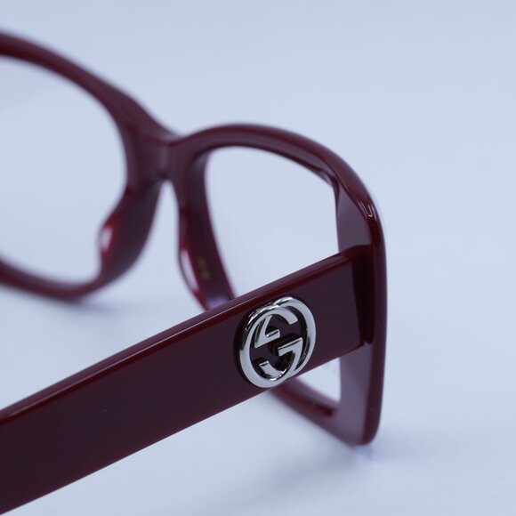 🕶️ New Gucci GG1697O 004 Eyeglasses - Shiny Burgundy Frame - Picture 5 of 10